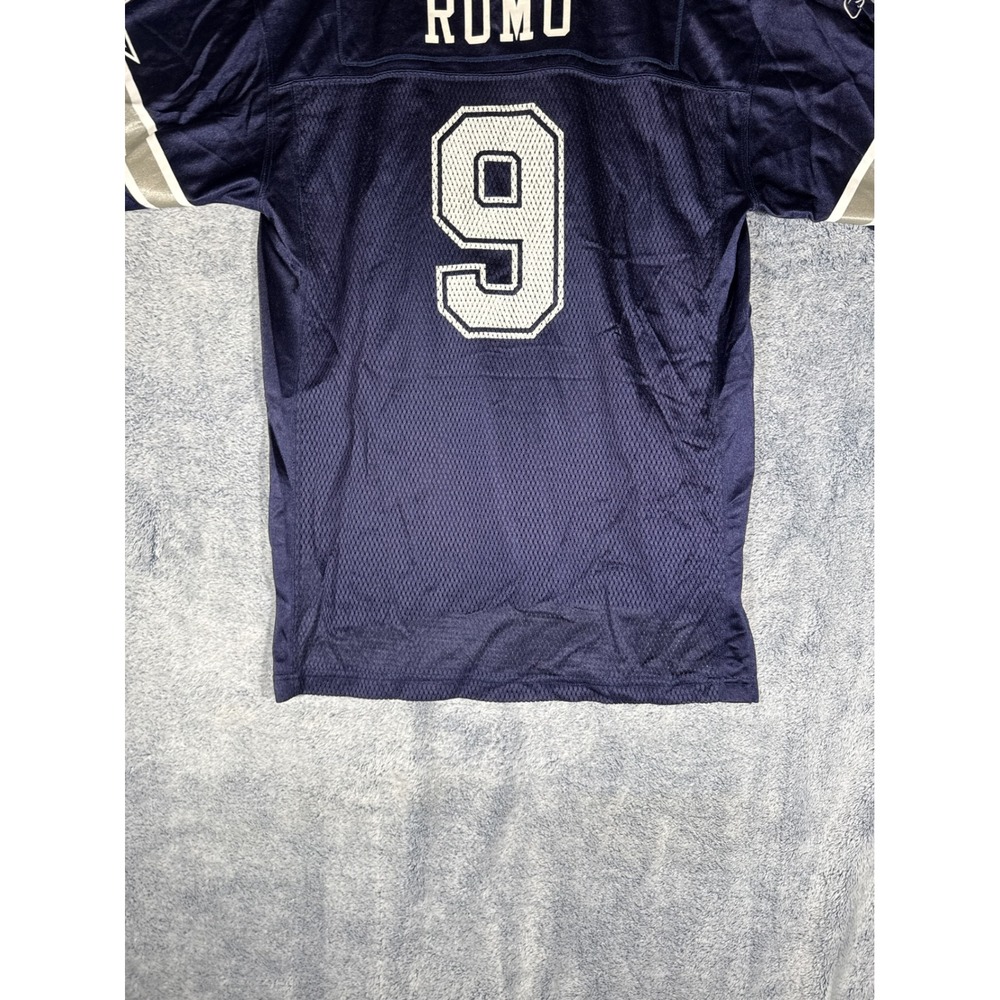 Reebok NFL Dallas Cowboys Tony Romo 9 Jersey Youth XL Navy Blue Football Onfield - Picture 15 of 16
